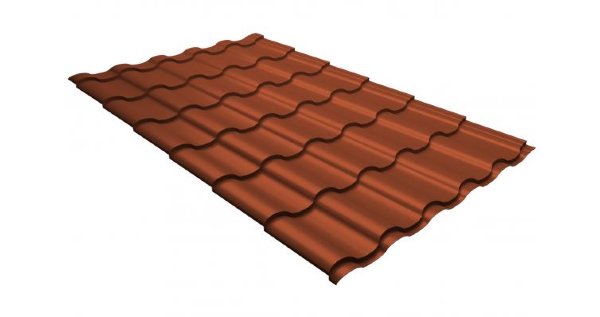 Металлочерепица кредо GL 0,5 GreenСoat Pural RR 750 кирпично-красный (RAL 8004 терракота) купить в Балабаново