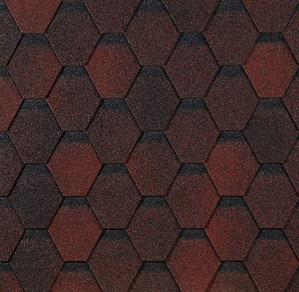 Гибкая черепица EURASIA Docke, Коллекция ШЕСТИГРАННИК Красный купить в Балабаново