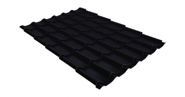 Металлочерепица классик GL 0,5 Velur20 RAL 9005 черный купить в Балабаново