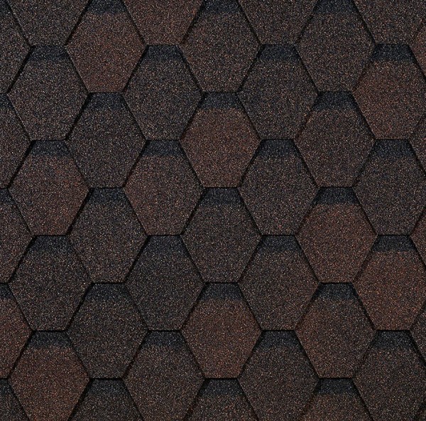 Гибкая черепица EURASIA Docke, Коллекция ШЕСТИГРАННИК Коричневый купить в Балабаново