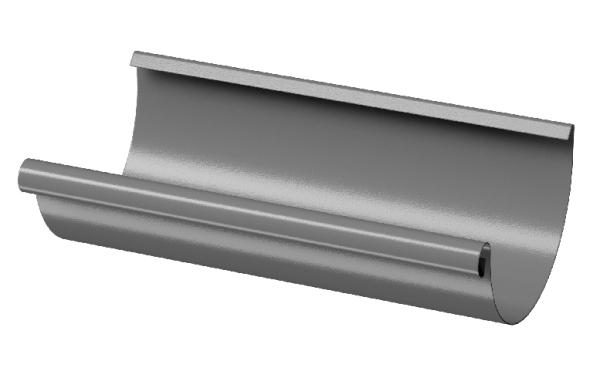 Желоб полукруглый D125 3 м Döcke STAL PREMIUM Графит, (RAL 7024) купить в Балабаново