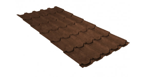 Металлочерепица квинта плюс GL 0,5 Safari Twincolor Brown купить в Балабаново