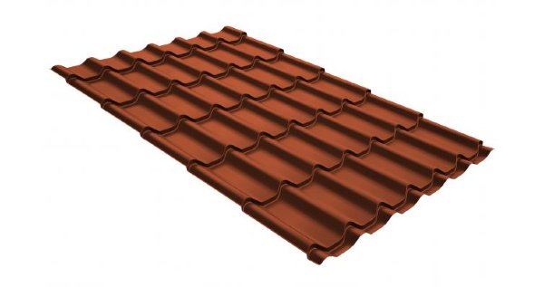 Металлочерепица классик GL 0,5 GreenCoat Pural RR 750 кирпично-красный (RAL 8004 терракота) купить в Балабаново