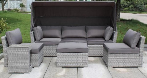 Диван-Трансформер AFINA плетеный из иск. ротанга AFM-320G Grey купить в Балабаново