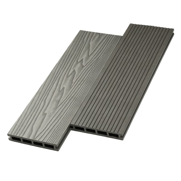 Террасная доска ДПК NanoWood двусторонняя New 3D тиснение + вельвет Серый купить в Балабаново