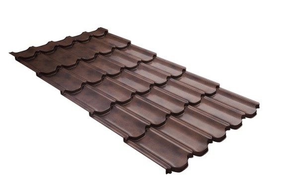 Металлочерепица квинта плюс с  3D резом 0,45 Safari Twincolor Brown купить в Балабаново