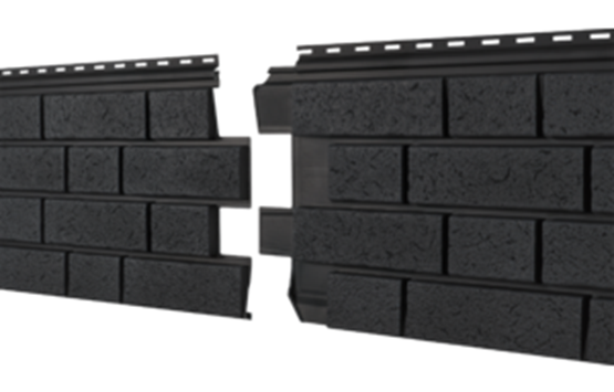 Фасадная панель Ю-пласт Стоун Хаус S-Lock Клинкер Нордик Графитовый купить в Балабаново