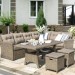 Комплект мебели AFINA плетеной из иск. ротанга AFM-307B Beige купить в Балабаново