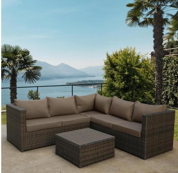 Комплект мебели AFINA плетеной из иск. ротанга YR825A Brown/Beige купить в Балабаново