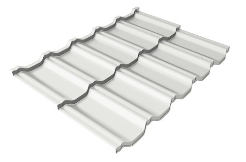 Металлочерепица модульная Квинта Uno Grand Line c 3D резом 0,5 Satin RAL 9003 сигнальный белый купить в Балабаново