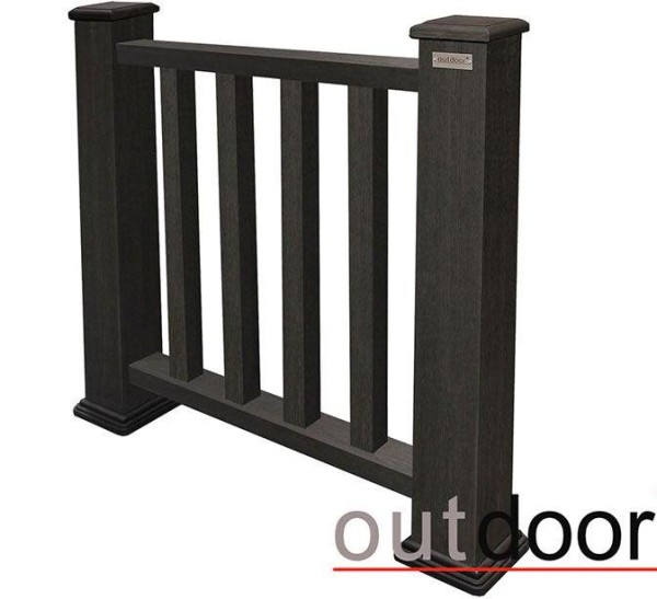 Ограждение из ДПК Outdoor Классик 3D STORM чёрный купить в Балабаново