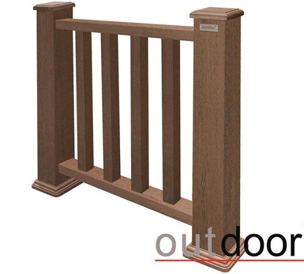 Ограждение из ДПК Outdoor Классик 3D STORM коричневый микс купить в Балабаново