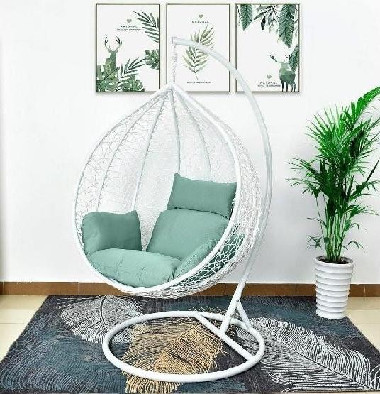 Кресло Подвесное из искусственного ротанга AFM-168A-XL White/Green купить в Балабаново
