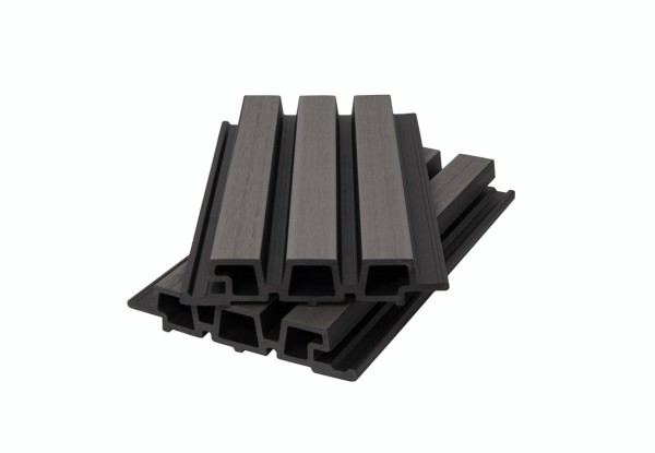 Фасадная панель брусковая двухцветная co-extrusion, grey dark купить в Балабаново