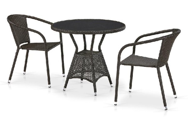 Комплект плетеной мебели AFINA из иск. ротанга T707ANS/Y137C-W53 Brown 2Pcs купить в Балабаново