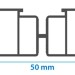 Лага алюминиевая KRONEX 50x25x3000 мм несущая купить в Балабаново