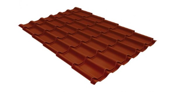 Металлочерепица классик GL 0,5 Velur20 RAL 8004 терракота купить в Балабаново