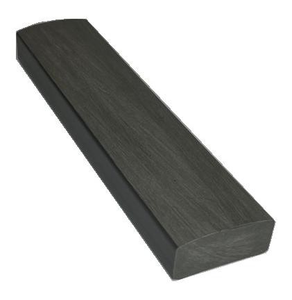 Лавочный брус Ecodecking Некст полнотелый брашированный 70х35 графит купить в Балабаново