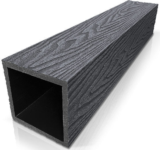 Столб ДПК 3D GardenParkett фактура дерева Графит купить в Балабаново