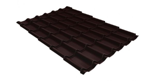 Металлочерепица классик 0,5 Satin RAL 8017 шоколад купить в Балабаново