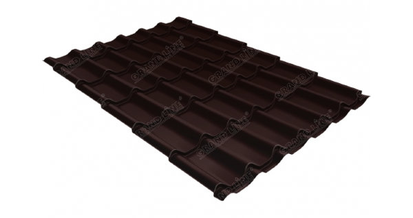 Металлочерепица классик GL 0,5 Quarzit RAL 8017 шоколад Metallic купить в Балабаново