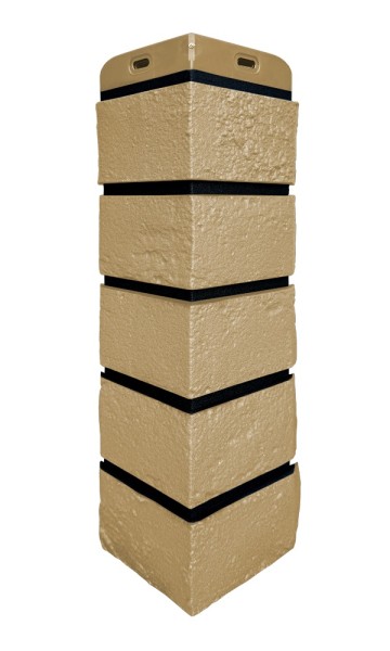 Угол Grand Line состаренный кирпич премиум Песочный (шов RAL 9005) купить в Балабаново