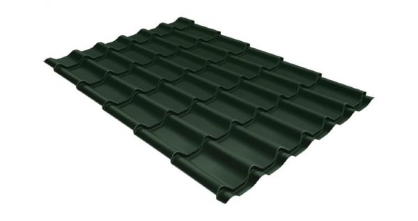 Металлочерепица классик 0,5 Satin RR 11 темно-зеленый купить в Балабаново